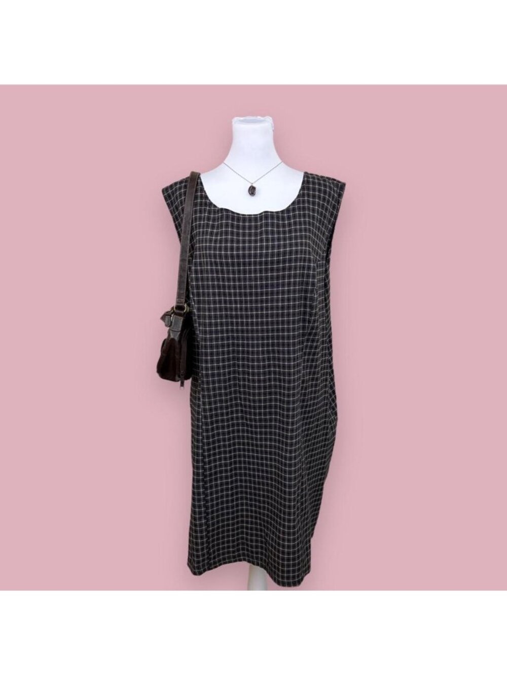 90s plaid grunge dress